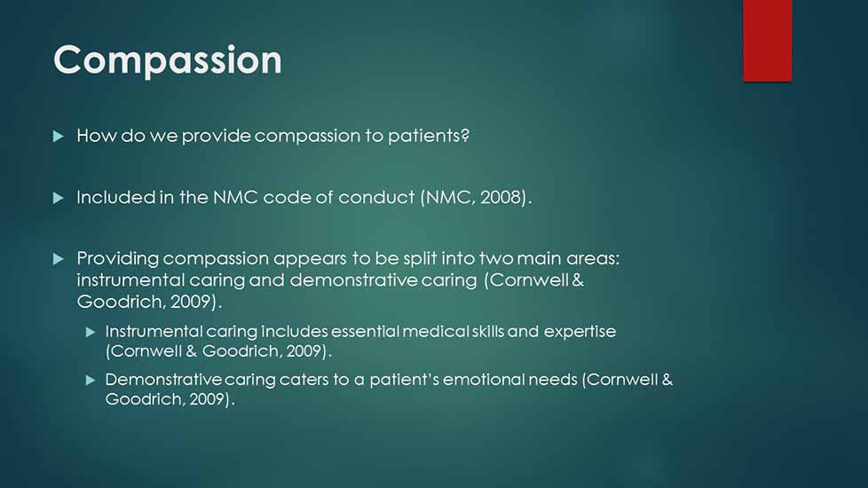 Sample Undergraduate 2:1 Nursing PowerPoint - Slide 3.