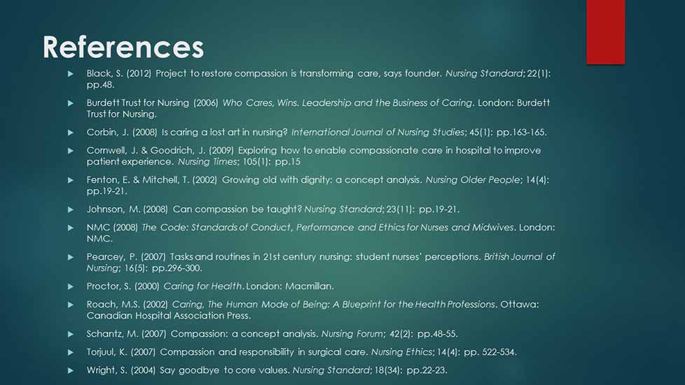Sample Undergraduate 2:1 Nursing PowerPoint - Slide 8.
